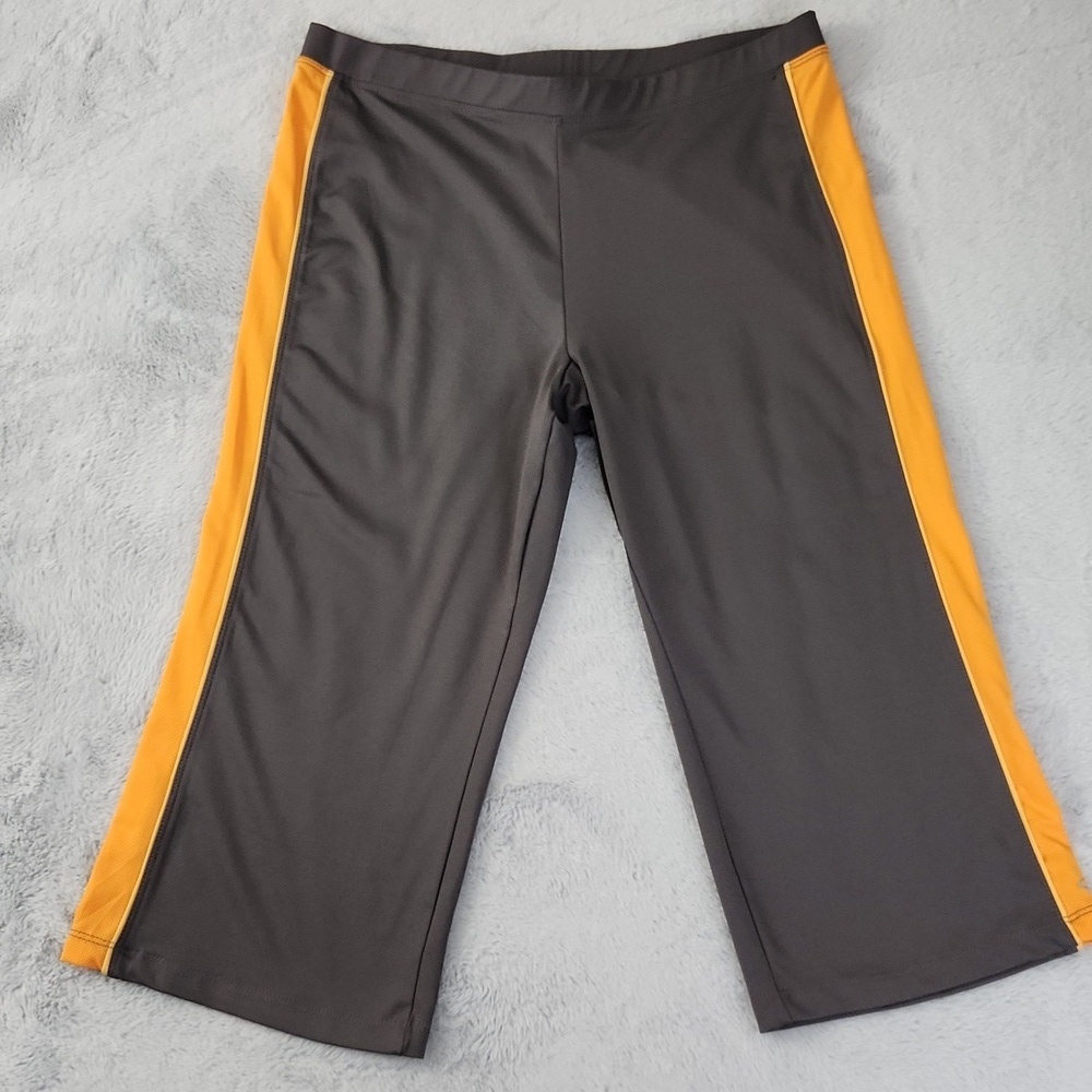 CHAMPION gray/orange athletic capris size L